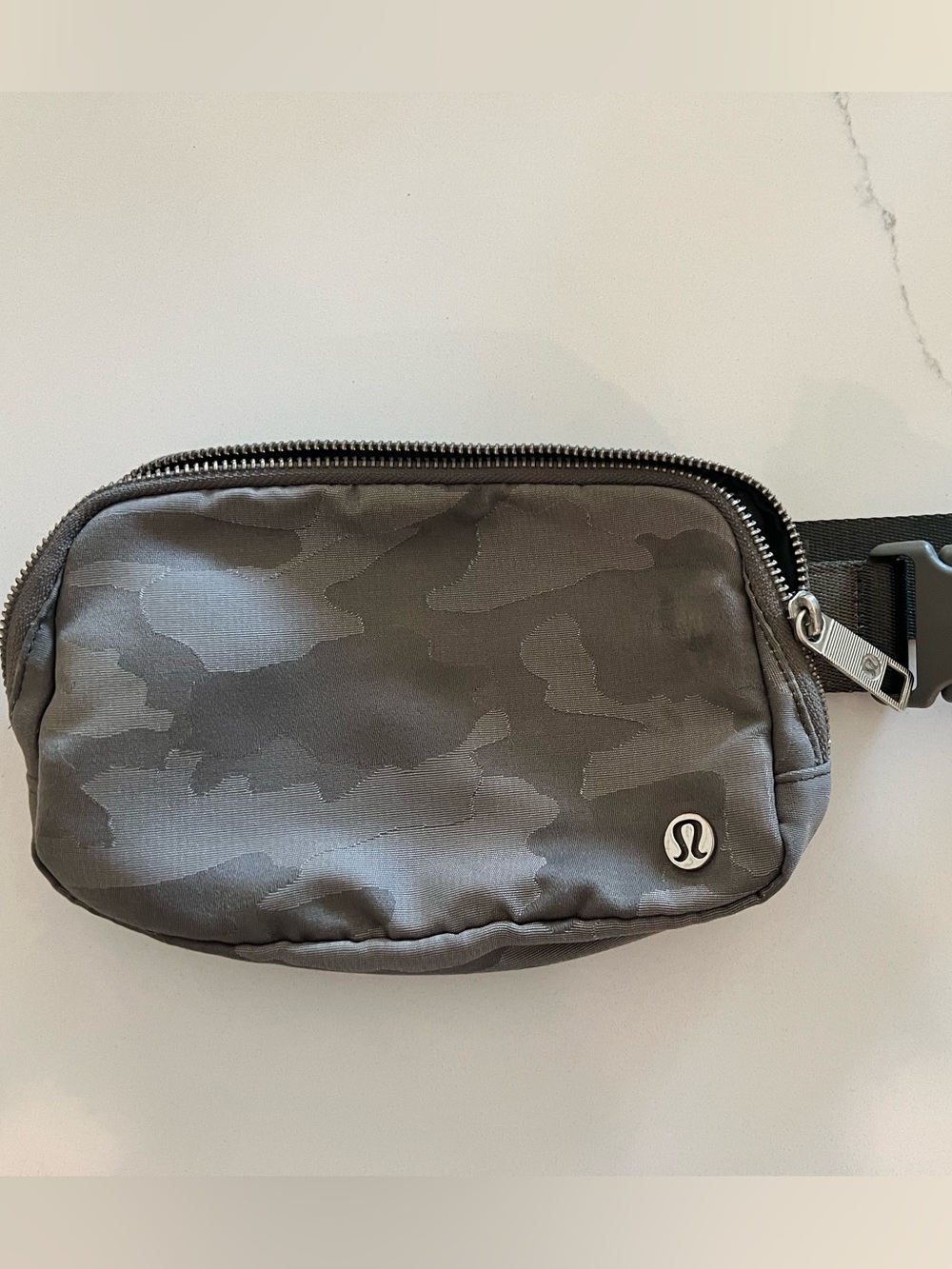 lululemon athletics sling bag in gray camo